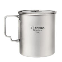 Taza De Camping Tiartisan De Titanio Portátil Y Ligera Con Asa Plegable Para Agua Té Y Café Ideal Para Senderismo Y Viajes - details 6