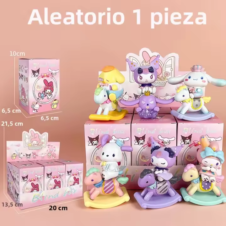 Figura De Acción Sanrio Con Corazón Infantil Muñeca De Anime Kuromi Para Niñas Muñeco De Juguete Trendy De Melodía Y Perro Tipacha - 1
