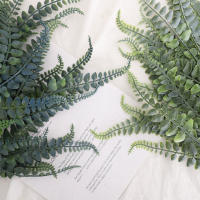 Plantas Artificiales 60cm Pernasa Fern Green Hojas Verdes Decoración De Habitaciones Falso Grama Plástica Para Casas Bodas Y Fiestas Navideñas - details 5