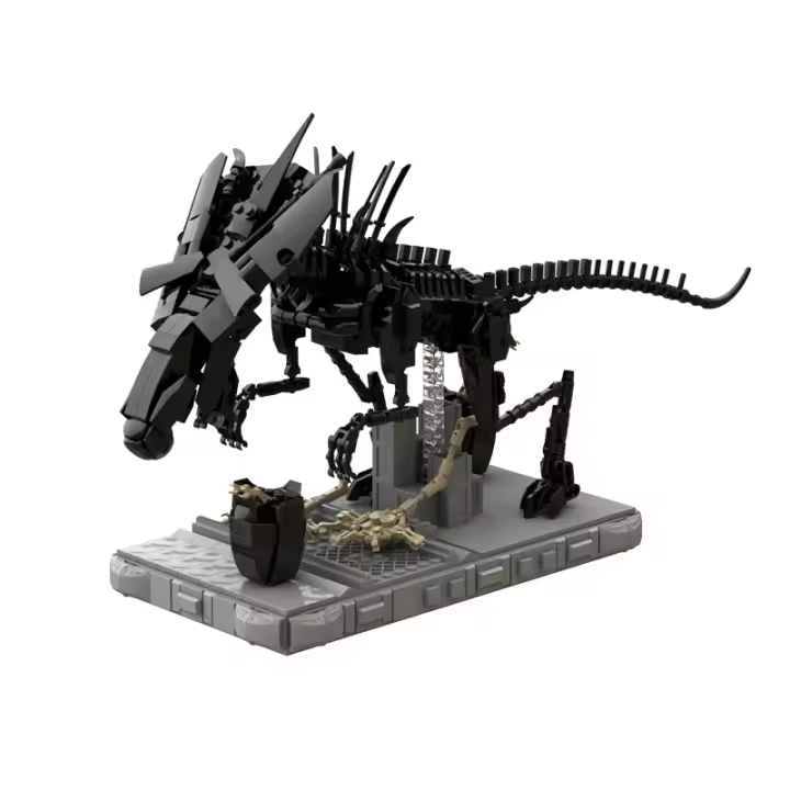Conjunto De Bloques De Construcción Alien Queen 899pcs MOC Heterosexual Monsters Ciencia Ficción Para Juguete De Animal Prey Bloques Compatible Con Lego Para Niños Y Adultos - 1
