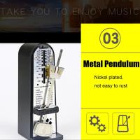 Metronomo Mecánico Universal Portátil Para Piano Guitarra Violín Ukulele Con Mecanismo De Avance Manual Movimiento De Metal - details 5