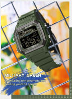 Reloj Deportivo Exterior SANDA Para Hombres Multifuncional Alarm Clock Cronógrafo Impermeable LED Digital Con Tiempo Doble - details 10