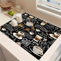 VIKAMA Série De Café Tapete De Cocina Absorbente Secado Rápido Tapete De Bar Insulación Máquina De Café Tapete De Drenaje - details 3