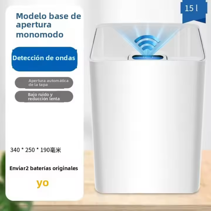 Bandeja De Basura Inteligente Automática Para El Hogar Baño Cocina Sala De Estar Medico Plástico Rectangular Ambientalmente Amigable - 1