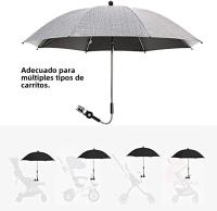 Parasol Para Carritos De Bebé Con Pinza Protección UV Ajustable En 360 Grados Sombrilla Universal Para Silla De Paseo Infantil - details 3