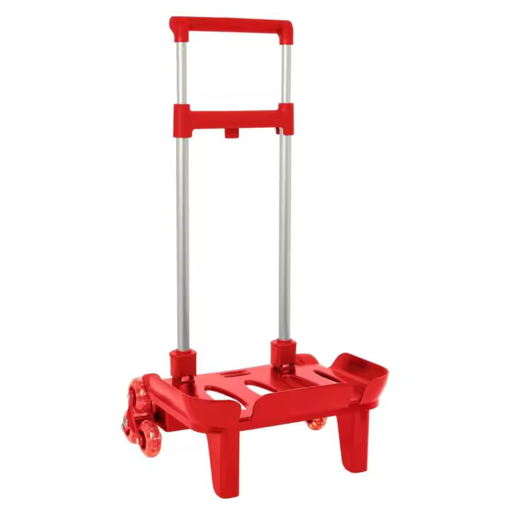 Carro Portamochilas Plegab. Triple Rueda Trolley Rojo 32x88x23,5 Cm (Safta 641076208) - 1