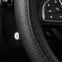 Cubierta De Volante De Cuero PU Embossado 3D Para Coche Sin Anillo Interior Adecuada Para Ruedas De 14.5-15 Pulgadas - details 2