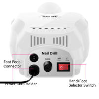 LULAA Máquina De Uñas Eléctrica Para Manicura Conjunto De Taladro Y Cortadores Para Uñas De Acrylico Herramientas De Pedicura Eléctrica - details 9