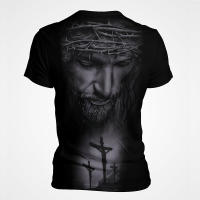 Camiseta 3D De Jesus Christ Para Hombres Moda Casual Verano Estilo Harajuku Streetwear Corta Cool Tops Poliéster O-Neck Unisex - details 2