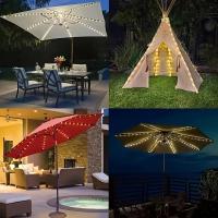 Luz De Paraguas Solar Con 104 LED 8 Modos Impermeable Para Iluminación Exterior Decoración De Jardín Y Playa Luz De Cadena De Luces Solares - details 12