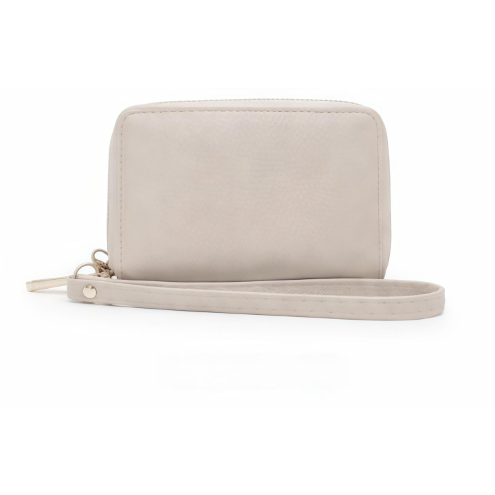 Beige Women's Wallet - Compact Card Holder for Daily Use, 11x3x8 cm, Lightweight Design by MARKTOMI, Perfect for Shopping, Work, and Travel