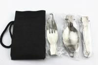 Cuchara De Acero Inoxidable Plegable Para Camping Y Cocina Al Aire Libre Ultra-Ligera Con Forks Y Cucharas 1-10PCS - details 4