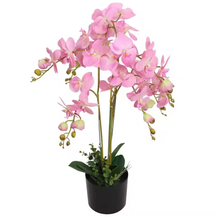 Planta de Orquídeas Artificiales con macetero Rosa 75 cm - 1
