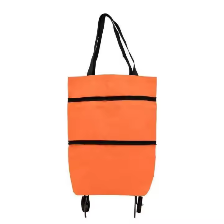 Carro De Compras Portátil Pequeño Para Doméstico Use With Ruedasplegable Y Bolsa Trasera Iluminado - 1