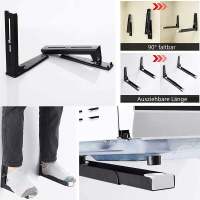 Estante de microondas de 2 piezas con brazo, soporte de microondas de Maple, soporte de microondas montadas en la comparación, para El Hogar (with tornillos) - details 1