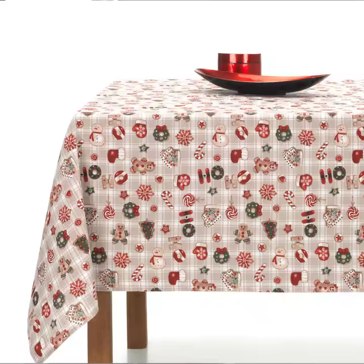 Lanovenanube Mantel de Navidad para Mesa Rectangular - Loneta 02 - Varios Tamaños - 1