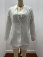 Conjunto De Mujer Primavera/Verano Top De Tanque Sólido Chaqueta De Moda Shorts De Cintura Alta Tres Piezas High Street Polyester - details 10