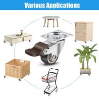 4Pcs Rodillos De Goma Para Muebles Ruedas Universales Silenciosas 360° Giratorio Para Mesa De Trabajo Carrito Silla Accesorios Domésticos Metálicos Y Goma Tamaño 1/1.25/1.5/2 Pulgadas - details 2