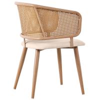 Conjunto de Mesa y Silla de Madera, Diseño único con sillas de Trinquete, Cojines envuelve en Cuero de PU, Muebles para el hogar elegantes y Sencillos - details 11