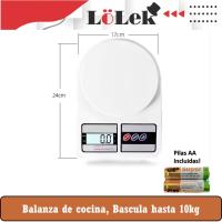 Báscula de cocina digital 1g-10kg, pantalla LCD, función tara, apagado automático, pilas incluidas, Balanza, LoLek - details 0