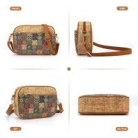 Bolso Bandolera Vintage Con Estampado De Flores Para Mujer Estilo Étnico Satchel Con Cierre De Cremallera Y Bolsillo Interior - details 4