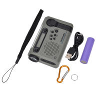 Radio Portátil HanRongDa Con Luz LED Y Generador De Manivela Solar Energía Solar Batería De 2000mAh Alarma SOS Para Emergencias Exteriores - details 7