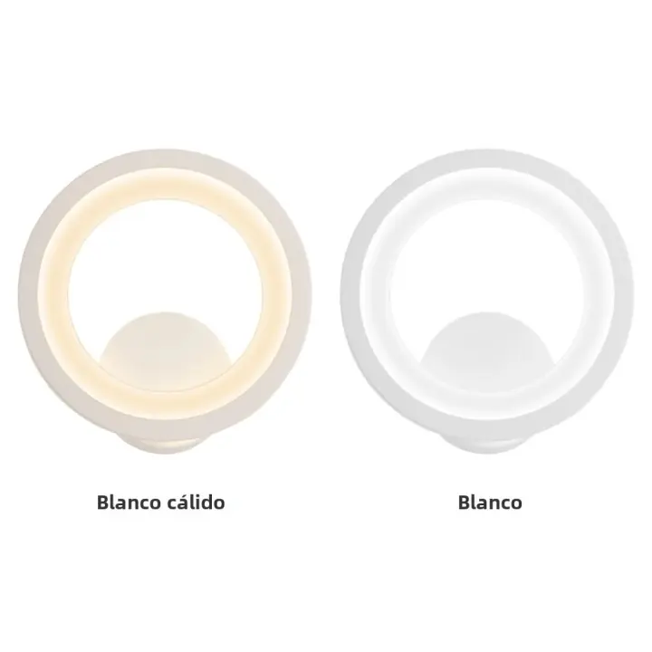 Lámpara De Pared Redonda Montaje En Pared Iluminación Europea Para Dormitorio Sala De Estar Pasillo Corredor Luz De Noche Contemporánea Incluye Bombillas - 1