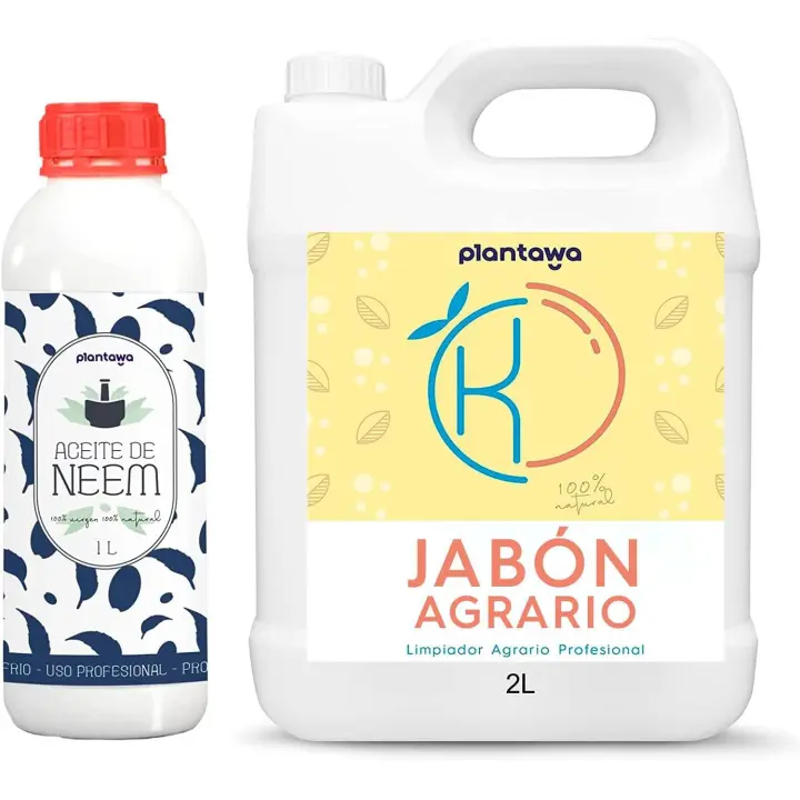 Plantawa Pack Ahorro Jabón Potásico 2L + Aceite de Neem 1L - 1