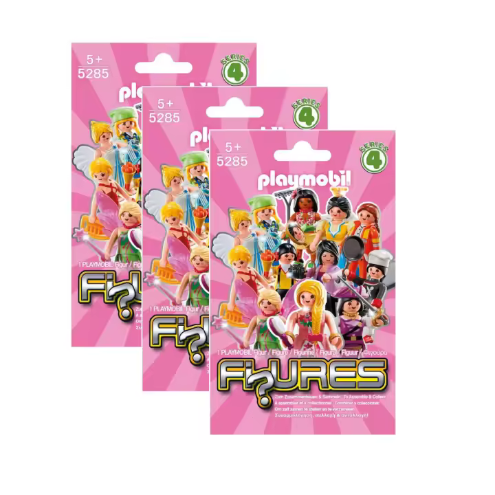 PLAYMOBIL SOBRES SORPRESA - PACK DE 3 SOBRES DE LA SERIE 4 DE CHICAS, 5285, TIENDA CON LICENCIA OFICIAL - 1