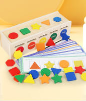 Juguete Educativo Montessori 2 En 1 Para Bebés Y Niños Con Cuentas Y Formas Juego De Aprendizaje De Colores Y Formas Caja Con Tapa Regalo Navideño Para Niños De 3 a 6 Años - details 8