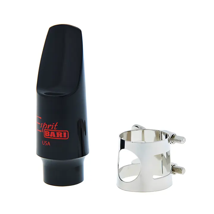 BOQUILLA SAXOFON SOPRANO-Bari (ESKSS) Espirit con Boquillero de Plastico y Abrazadera Niquelada - 1