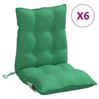 vidaXL Cojines para silla con respaldo bajo 6 uds tela Oxford Color Gris,  Beige,  Verde y mas Cojín Decorativo de Asiento Cojines de muebles de salon - details 0