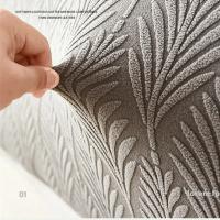 Cubierta De Cabeza De Cama En Jacquard Thicken Leaves Suave Y Elástica Protectora Antipolvo Para Cama Moderna Y Hogar - details 3