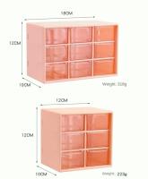Caja De Almacenamiento Para Joyería Y Maquillaje Organizador De Cajones Mini Mesita De Mujer Corazón Plástico a Prueba De Polvo - details 7