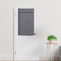 Cortinas De Puerta Negras Aislantes Térmicas Con Encaje Cortinas Modernas De Ventana Para Puerta Francesa Panel Corto Autoadhesivo - details 17
