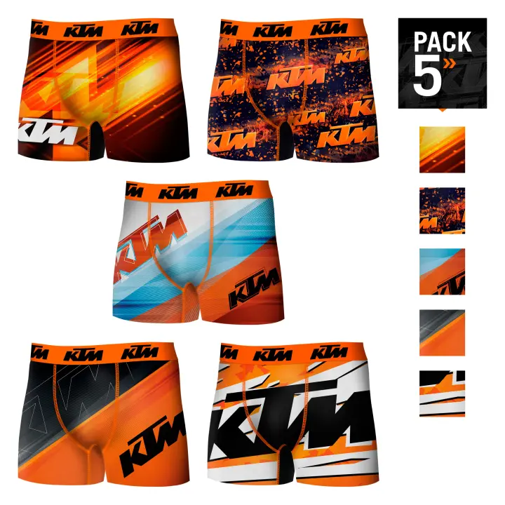 Pack 5 calzoncillos ktm motorbike para hombre - 1