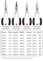 Juego De 8 Piezas De Aretes Para Joyería Mini Carbono Acero Con Nariz Plana Y Aguda 5 Pulgadas Herramientas Para El Hogar Y Artesanía - details 10