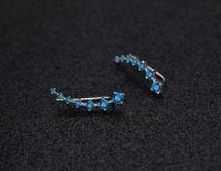 Pendientes de escalador hipoalergénicos, pendientes de 7 cristales 925, plata de ley, cristal hipoalergénico, joyas - details 2