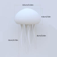 Luz De Ambiente En Forma De Medusa Con Luz Cálida Y Gradiente De Colores Dos Modos 9 Tentáculos Que Se Rotan Automáticamente Luz De Decoración Original - details 3