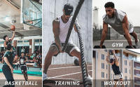 Shorts De Entrenamiento Para Hombre Estilo 2 En 1 Con Interior Y Bolsillos Pantalones Cortos Deportivos De Secado Rápido Para Verano Con Estampado Casual - details 1
