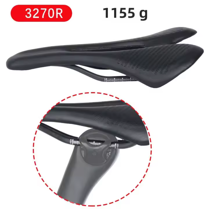 Sillín De Bicicleta ELITAONE De Carbono Para Carretera Y MTB 270x143mm Peso Super Ligero De 115g Asiento De Bicicleta Para Hombres - 1