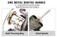 BAKAWA Carrete De Pesca Spinning Metal Serie 800-7000 5.2:1 Ratio De Engranajes Carrete De Hilo Para Agua Dulce Y Salada - details 9