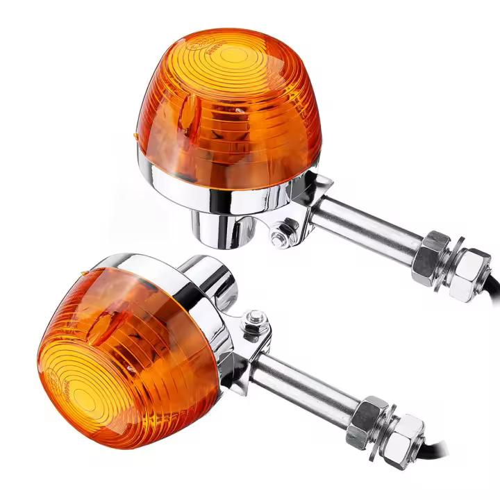 2pcs Lámparas Amarillas De Señal Para Motocicleta Honda XL100 C70 CT70 CT90 CB350 CM400 CB450 CB750 Indicadores Intermitentes - 1