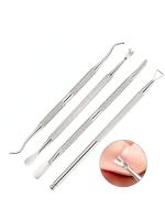Kit De 6 Piezas De Acero Inoxidable Para Arte De Uñas Herramientas De Manicura Y Pedicura Cortauñas Clipper De Cutícula Y Eliminador De Piel Muerta - details 3