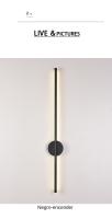 Lámpara De Pared Minimalista Nórdica LED Para Decoración Del Hogar Iluminación Doméstica Apto Para Dormitorio Cocina Comedor Estudio Baño Material Aluminio Negro - details 10