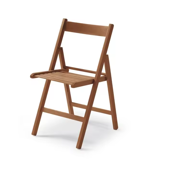 silla plegable de madera cerezo 79x42,5x47,5cm - 1