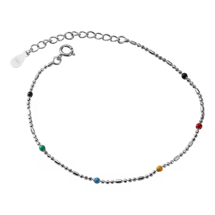 Pulsera de color único para Mujeres 925 Joyas de Plata, boudoir simple y meticuloso - 1