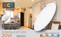 LED ATOMANT Downlight LED Panel Redondo 240mm, 20W, CCT (Selector de Color Blanco Cálido, Neutro y Frío), Corte 220mm, 1800 lúmenes, Driver incluido, Alta eficiencia, Bajo consumo, Fácil instalación, Luz uniforme y sin parpadeos, Diseño elegante - details 0