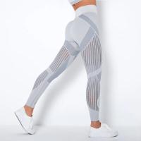 New Seamless Knitted Pants Quick Drying Hollow Yoga Fitness Pants High Waist Hip Lifting Tight Leggins Push Up Dropshipping - details 3