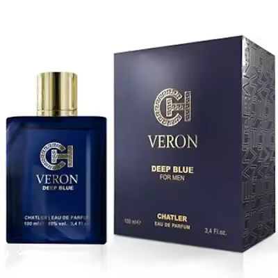 EAU DE PARFUM VERON DEEP BLUE MEN 100ML---- MARCA CHATLER----- Fragancia Duradera 8 horas - 1